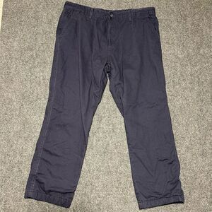 Weatherproof Men's Chino Pants 40x30 Navy Blue Flat Front Straight Leg